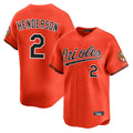 Keante B.Orioles #2 Gunnar Henderson Player Orange Limited Home Game Stitched Jerseys