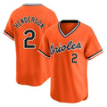 Keante B.Orioles #2 Gunnar Henderson Player Orange T-shirt Limited Home Game Stitched Jerseys