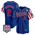 Keante B.Orioles #2 Gunnar Henderson Player Royal USA 250 Independence Day Vapor Premier Limited Home Game Stitched Jerseys