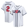 Keante B.Orioles #2 Gunnar Henderson Player White USA 2026 World Classic Home Game Stitched Jerseys