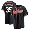 Keante B.Orioles #35 Adley Rutschman Black Out Home Game Stitched Jerseys