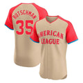 Keante B.Orioles #35 Adley Rutschman Cream American League All-Star Limited Elite Home Game Stitched Jerseys