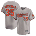 Keante B.Orioles #35 Adley Rutschman Gray Limited Home Game Stitched Jerseys
