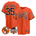 Keante B.Orioles #35 Adley Rutschman Orange 30th Anniversary of 2131 Home Game Stitched Jerseys