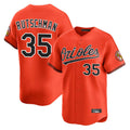 Keante B.Orioles #35 Adley Rutschman Orange Limited Home Game Stitched Jerseys