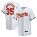 Keante B.Orioles #35 Adley Rutschman White Home Game Stitched Jerseys