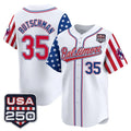 Keante B.Orioles #35 Adley Rutschman White USA 250 Independence Day Vapor Premier Limited Home Game Stitched Jerseys