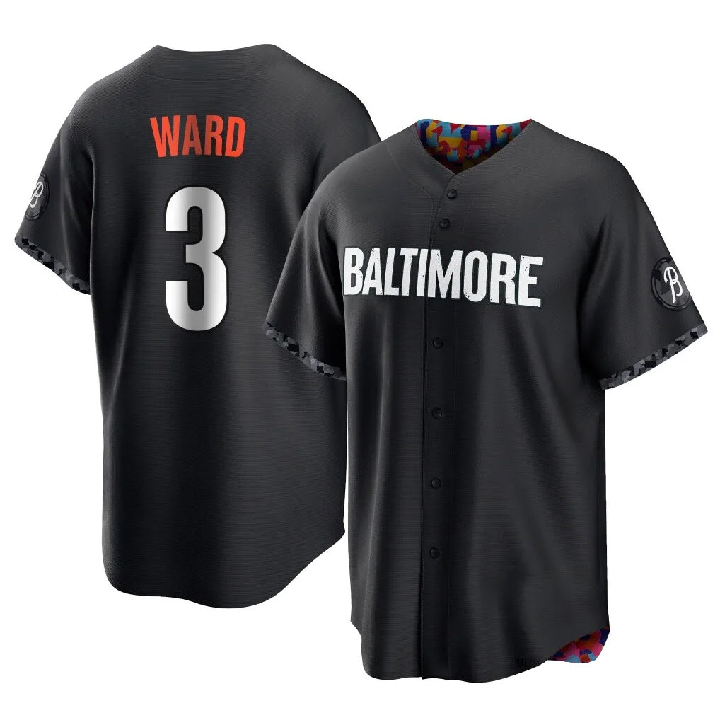 Keante B.Orioles #3 Taylor Ward Player Black City Connect Home Game Stitched Jerseys