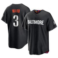 Keante B.Orioles #3 Taylor Ward Player Black City Connect Home Game Stitched Jerseys