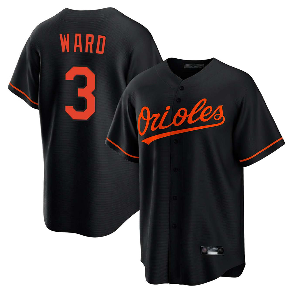 Keante B.Orioles #3 Taylor Ward Player Black Home Game Stitched Jerseys