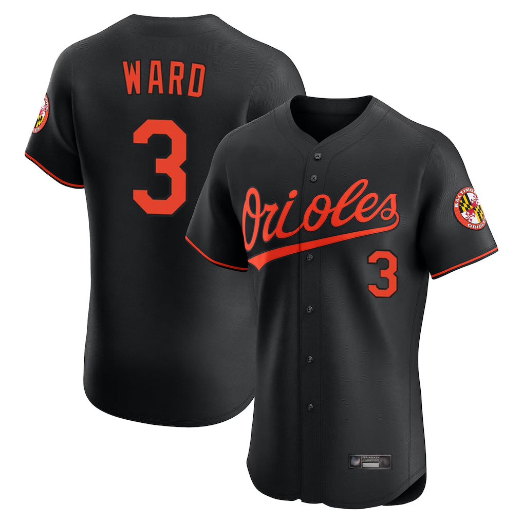 Keante B.Orioles #3 Taylor Ward Player Black Limited Elite Home Game Stitched Jerseys