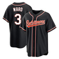 Keante B.Orioles #3 Taylor Ward Player Black Out Home Game Stitched Jerseys