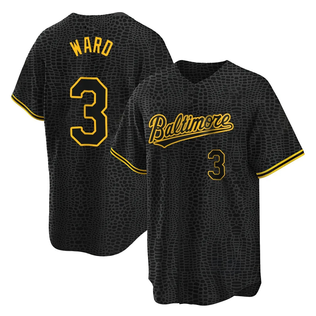 Keante B.Orioles #3 Taylor Ward Player Black Snake Skin City Home Game Stitched Jerseys