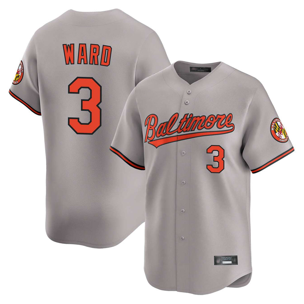 Keante B.Orioles #3 Taylor Ward Player Gray Limited Home Game Stitched Jerseys