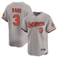 Keante B.Orioles #3 Taylor Ward Player Gray Limited Home Game Stitched Jerseys
