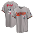 Keante B.Orioles #3 Taylor Ward Player Gray USA 250 Fourth of July Home Game Stitched Jerseys