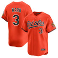Keante B.Orioles #3 Taylor Ward Player Orange Limited Home Game Stitched Jerseys