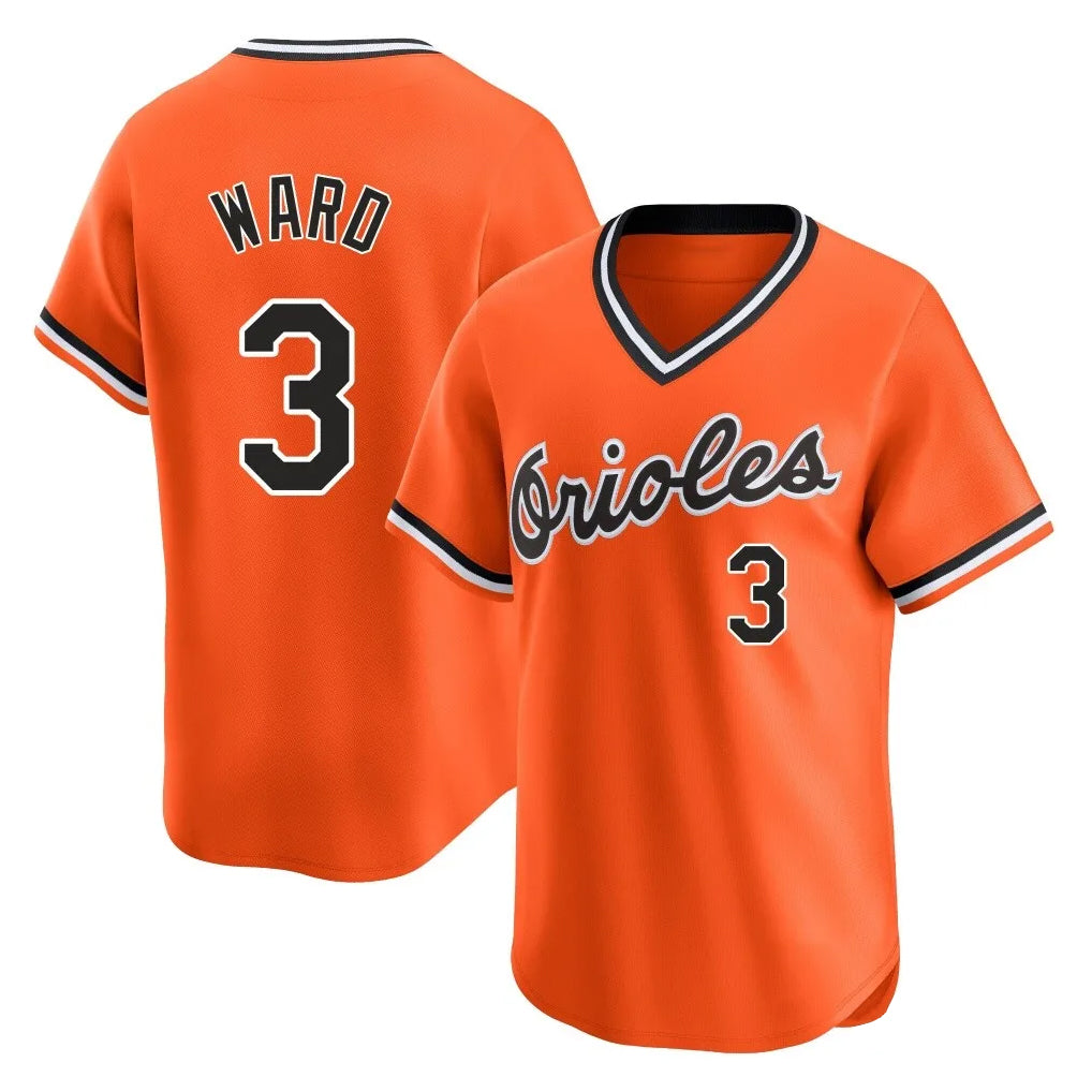 Keante B.Orioles #3 Taylor Ward Player Orange T-shirt Limited Home Game Stitched Jerseys