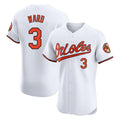 Keante B.Orioles #3 Taylor Ward Player White Limited Elite Home Game Stitched Jerseys