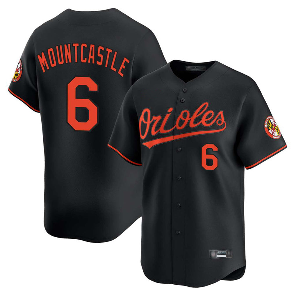 Keante B.Orioles #6 Ryan Mountcastle Player Black Limited Home Game Stitched Jerseys