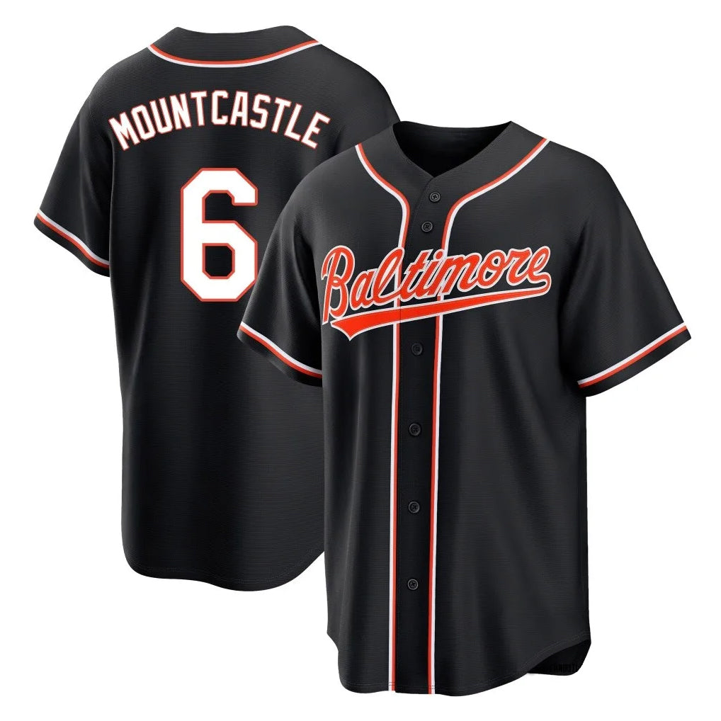 Keante B.Orioles #6 Ryan Mountcastle Player Black Out Home Game Stitched Jerseys
