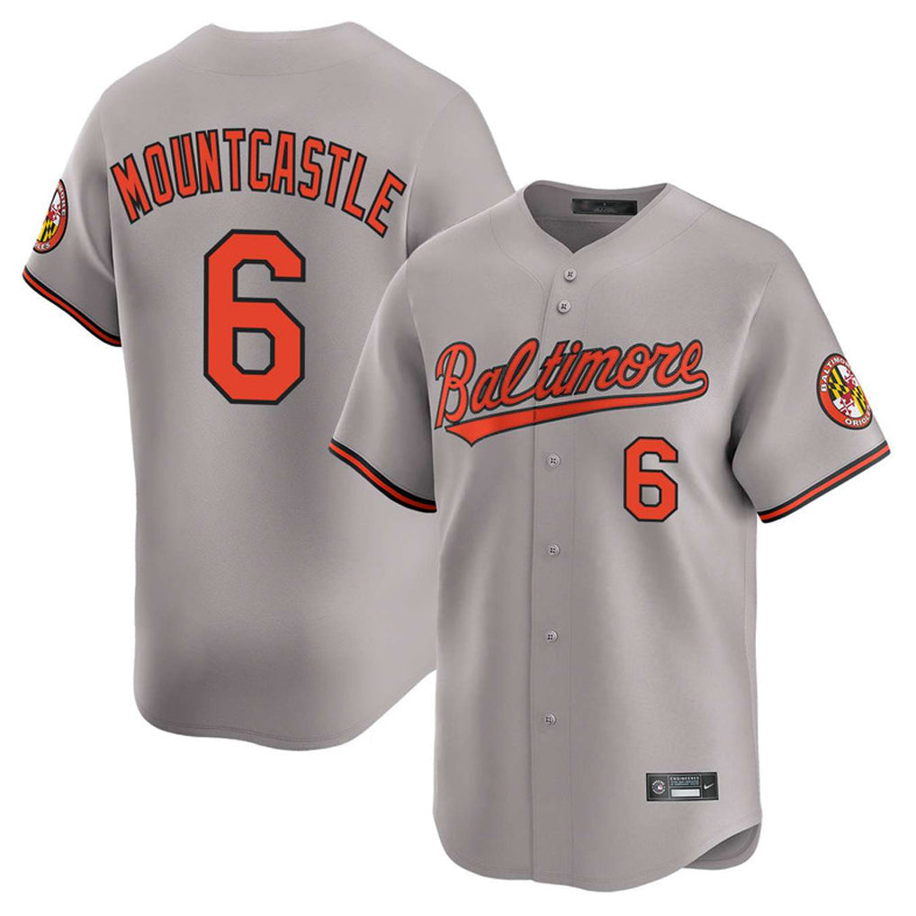 Keante B.Orioles #6 Ryan Mountcastle Player Gray Limited Home Game Stitched Jerseys