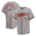 Keante B.Orioles #6 Ryan Mountcastle Player Gray USA 250 Fourth of July Home Game Stitched Jerseys