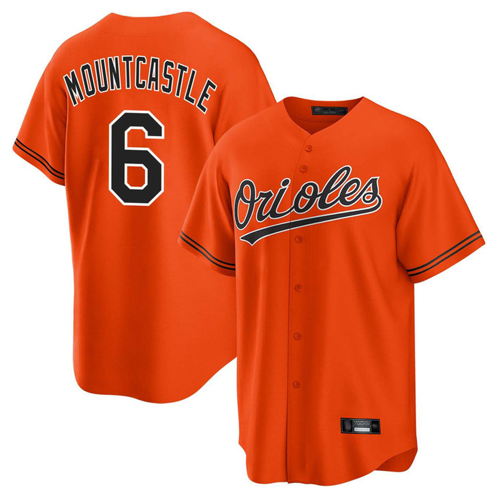 Keante B.Orioles #6 Ryan Mountcastle Player Orange Home Game Stitched Jerseys
