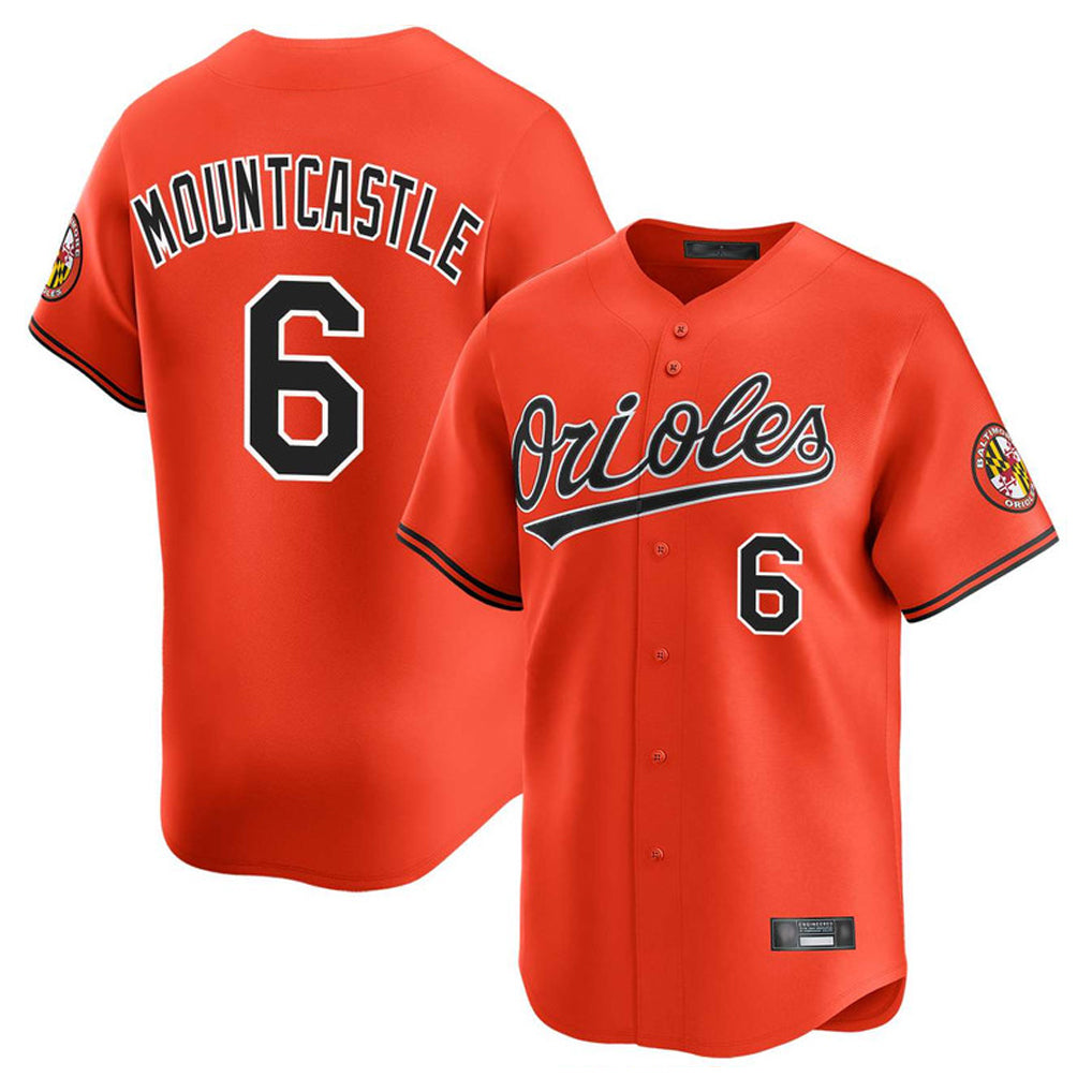 Keante B.Orioles #6 Ryan Mountcastle Player Orange Limited Home Game Stitched Jerseys