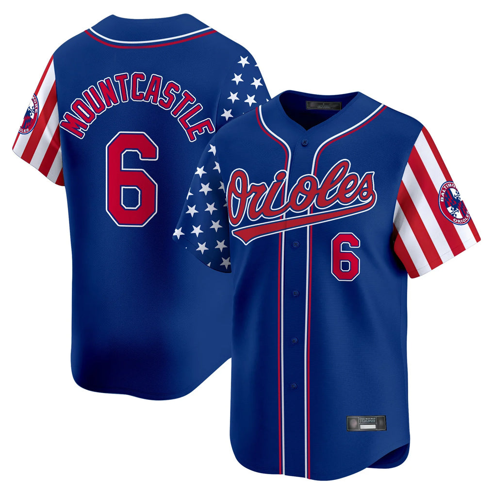 Keante B.Orioles #6 Ryan Mountcastle Player Royal Independence Day Vapor Premier Limited Home Game Stitched Jerseys