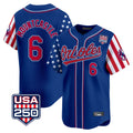 Keante B.Orioles #6 Ryan Mountcastle Player Royal USA 250 Independence Day Vapor Premier Limited Home Game Stitched Jerseys