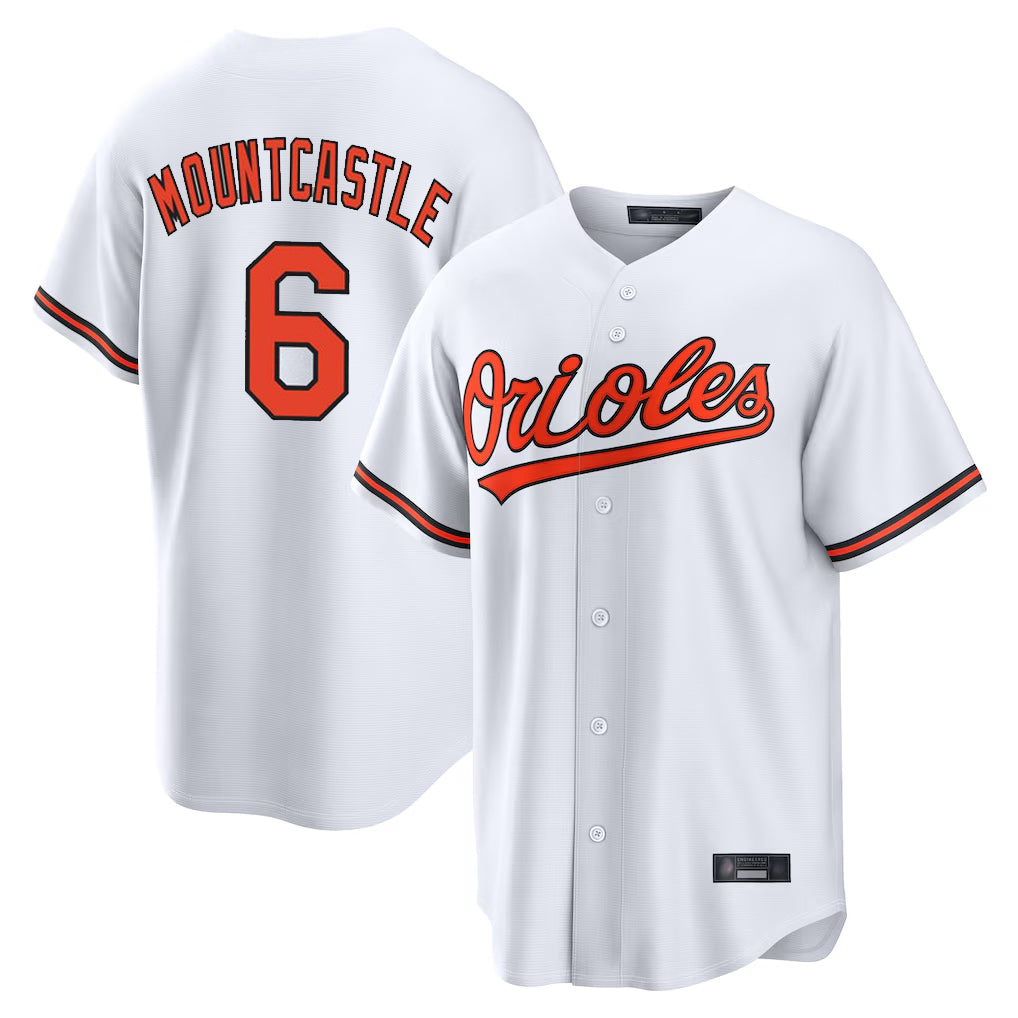 Keante B.Orioles #6 Ryan Mountcastle Player White Home Game Stitched Jerseys