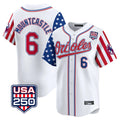 Keante B.Orioles #6 Ryan Mountcastle Player White USA 250 Independence Day Vapor Premier Home Game Stitched Jerseys
