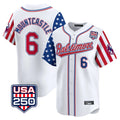 Keante B.Orioles #6 Ryan Mountcastle Player White USA 250 Independence Day Vapor Premier Limited Home Game Stitched Jerseys