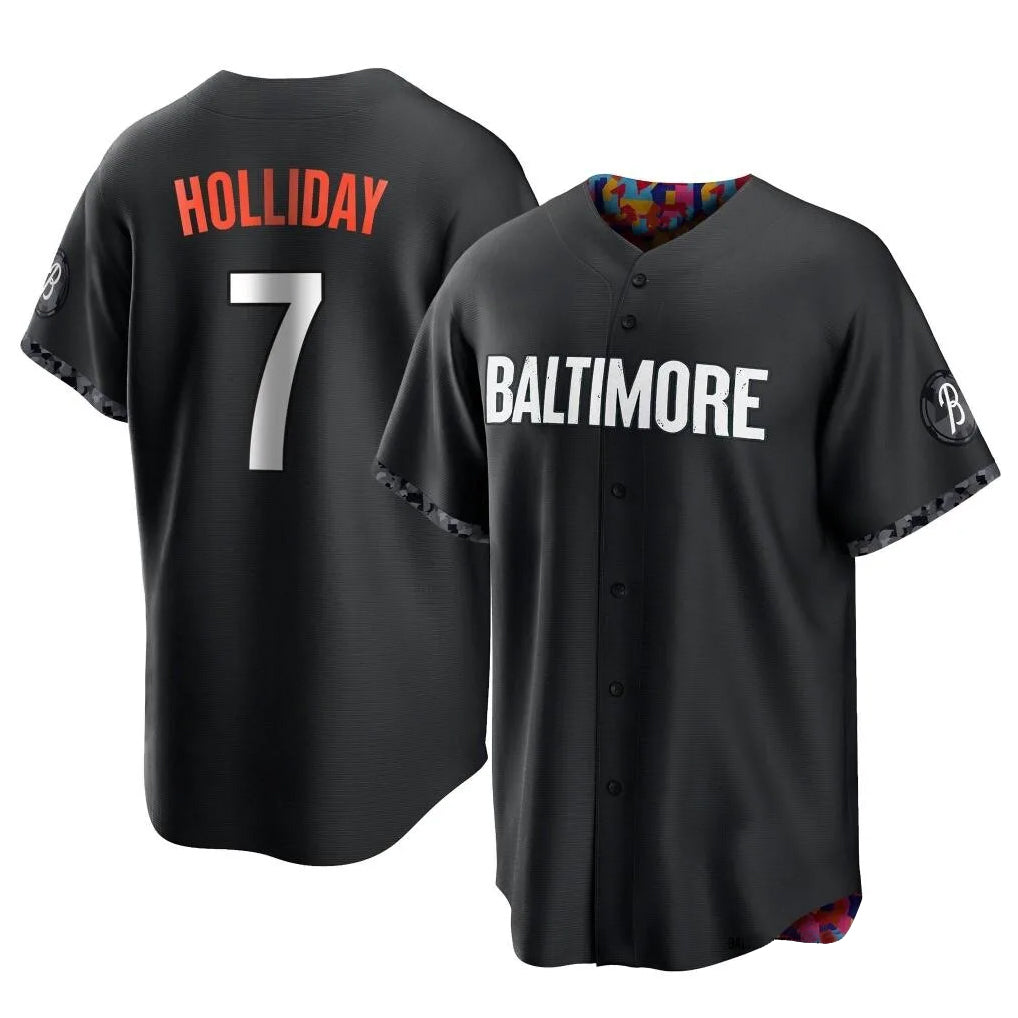 Keante B.Orioles #7 Jackson Holliday Player Black City Connect Home Game Stitched Jerseys