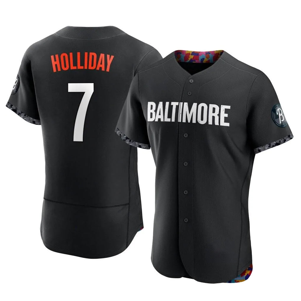 Keante B.Orioles #7 Jackson Holliday Player Black City Connect Limited Elite Home Game Stitched Jerseys