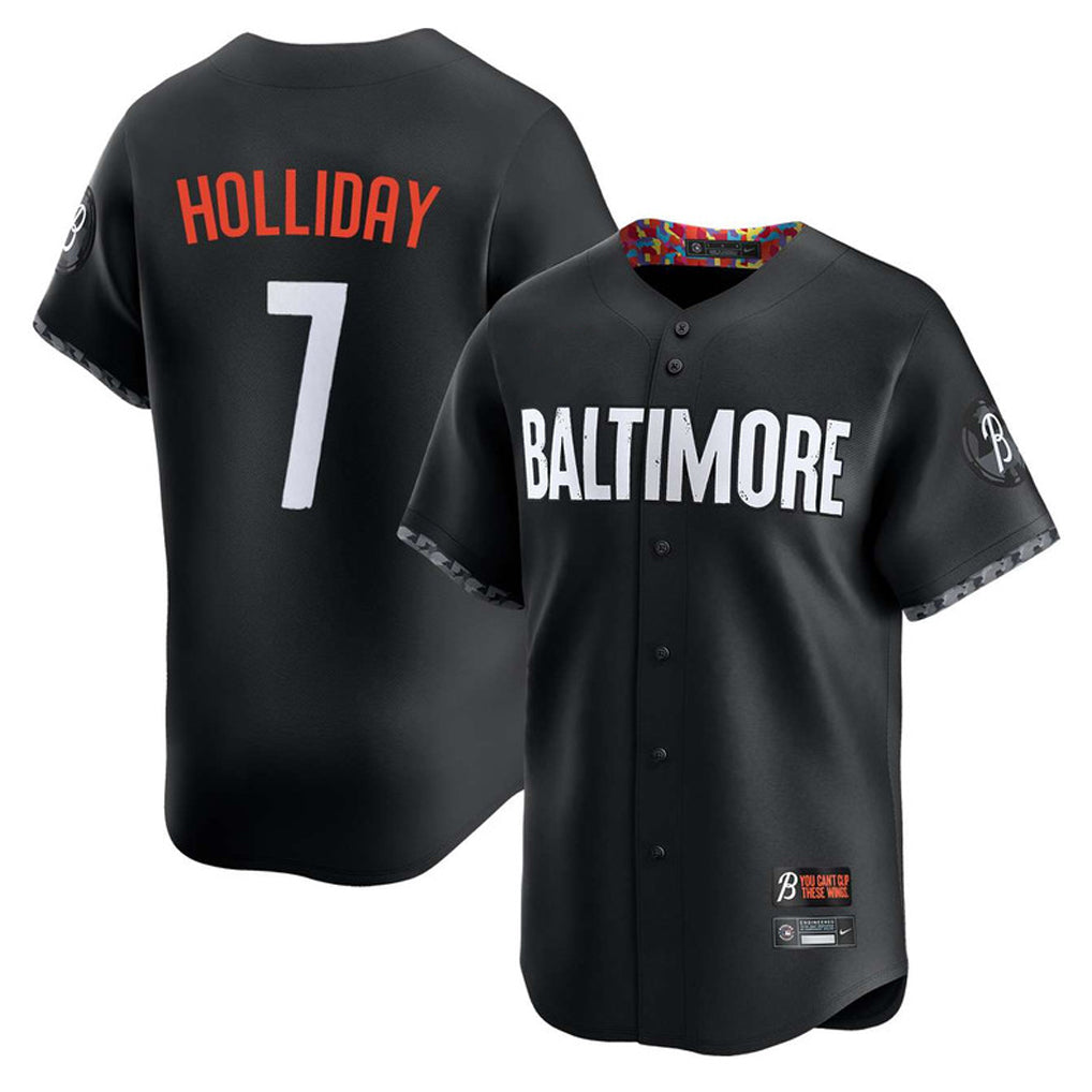 Keante B.Orioles #7 Jackson Holliday Player Black City Connect Limited Home Game Stitched Jerseys