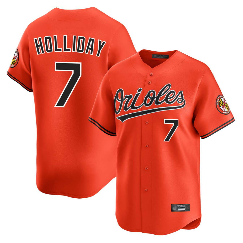 Keante B.Orioles #7 Jackson Holliday Player Orange Limited Home Game Stitched Jerseys