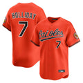 Keante B.Orioles #7 Jackson Holliday Player Orange Limited Home Game Stitched Jerseys