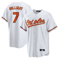 Keante B.Orioles #7 Jackson Holliday Player White Home Game Stitched Jerseys