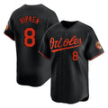 Keante B.Orioles #8 Cal Ripken Player Black Limited Home Game Stitched Jerseys