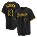 Keante B.Orioles #8 Cal Ripken Player Black Snake Skin City Home Game Stitched Jerseys