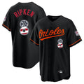Keante B.Orioles #8 Cal Ripken Player Black USA 250 Fourth of July Home Game Stitched Jerseys