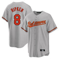 Keante B.Orioles #8 Cal Ripken Player Gray Home Game Stitched Jerseys