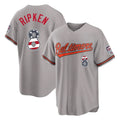 Keante B.Orioles #8 Cal Ripken Player Gray USA 250 Fourth of July Home Game Stitched Jerseys