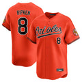 Keante B.Orioles #8 Cal Ripken Player Orange Limited Home Game Stitched Jerseys