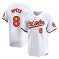 Keante B.Orioles #8 Cal Ripken Player White Limited Home Game Stitched Jerseys