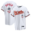 Keante B.Orioles #8 Cal Ripken Player White USA 250 Fourth of July Home Game Stitched Jerseys