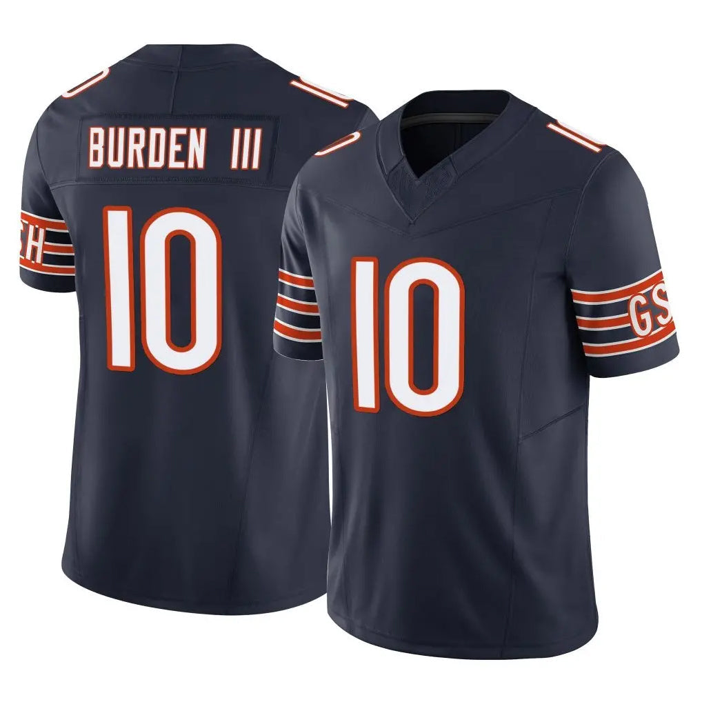 C.Bears #10 Luther Burden III Player Navy Keante Vapor F.U.S.E. Limited Home Game Stitched Jerseys