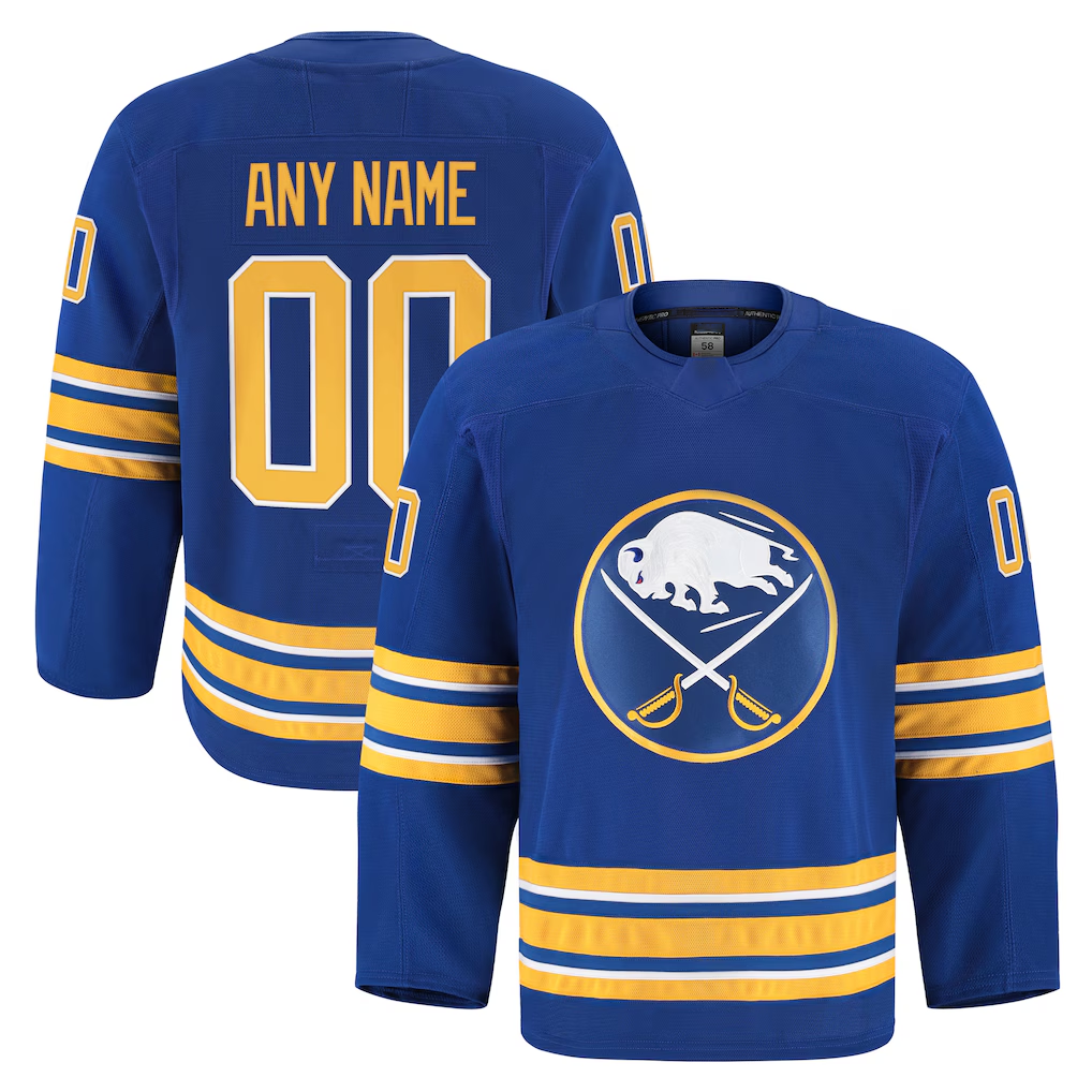 Keante Custom B.Sabres Royal Home Authentic Pro Stitched Jerseys